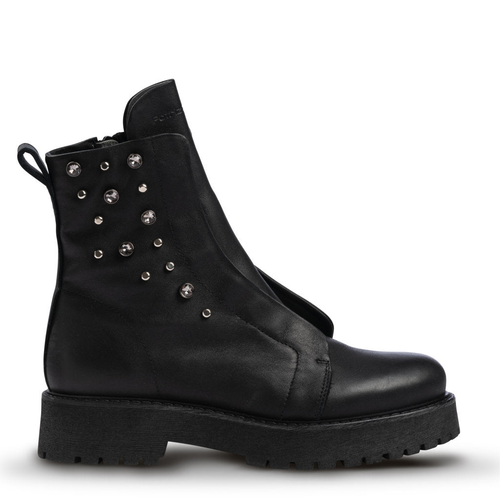 KUNI NO LACES STUDS  DENVER BLACK