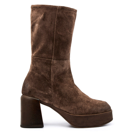 ZADIE UP BROWN SUEDE PECAN